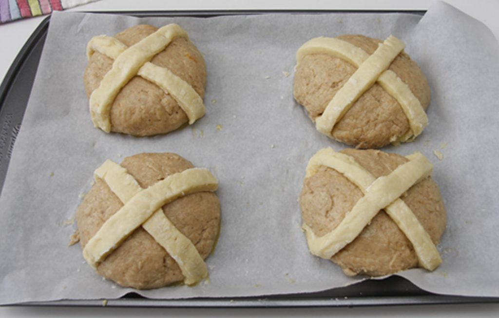 Ready to bake Hot Cross Buns