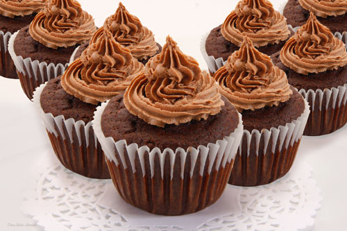 Chocolate Cupcakes with Mocha Frosting