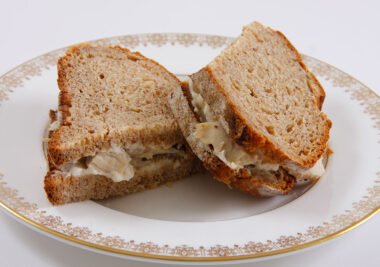 Gluten-Free mock rye bread sandwich.